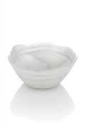 קערה זכוכית צדפה גוון ivory קוטר 16.5 ס״מ