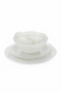 סט זכוכית צדפה 18 חלקים גוון ivory