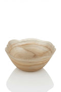 קערה זכוכית צדפה גוון amber קוטר 16.5 ס״מ